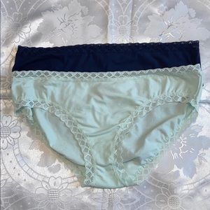 (2) NATORI Bliss Cotton Blend Briefs